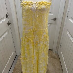 S W F yellow summer maxi